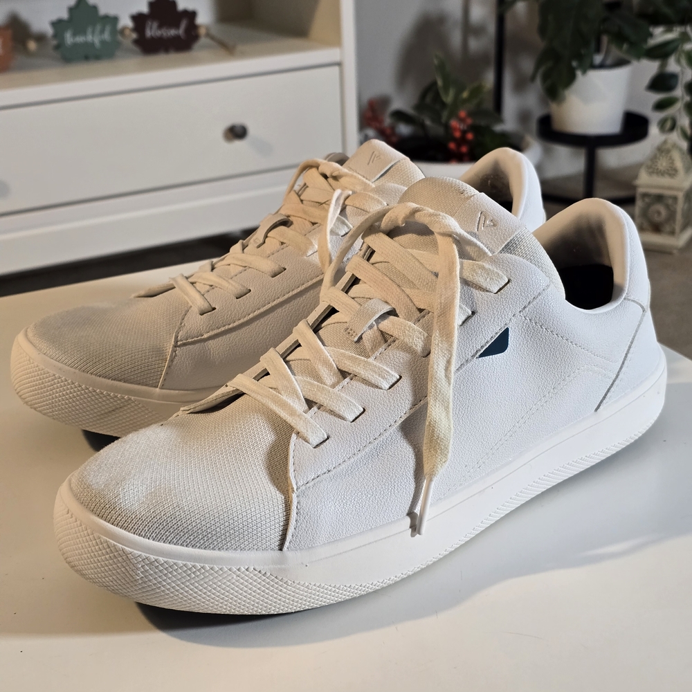 Vessi White Men's Waterproof Vegan Leather Sneakers Color White Size 10